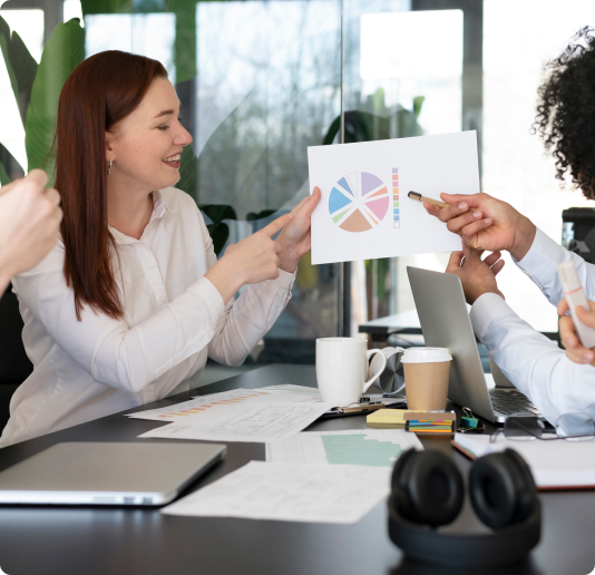 Strategic planning session focused on innovative approaches to drive market share growth and enhance competitiveness.