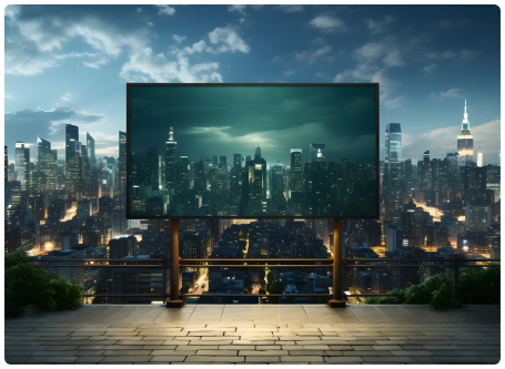 Vibrant display of diverse outdoor media advertising options available across various locations in PNG.